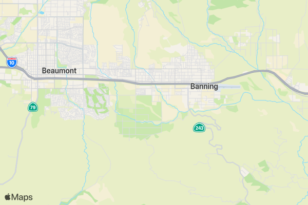 2022 Banning Stagecoach Days Parade Application location map image