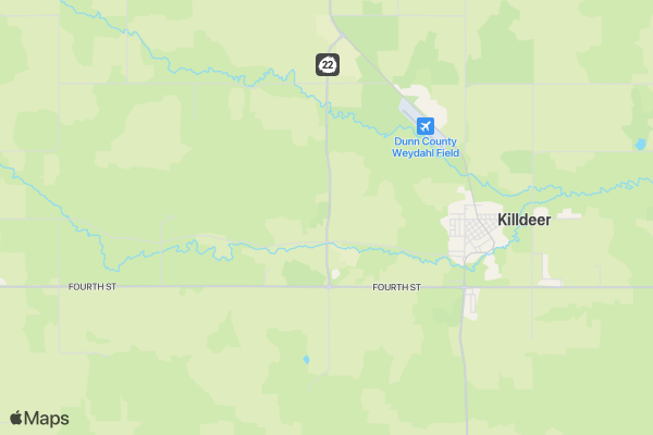 99th PRCA Killdeer Mountain Annual Roundup location map image