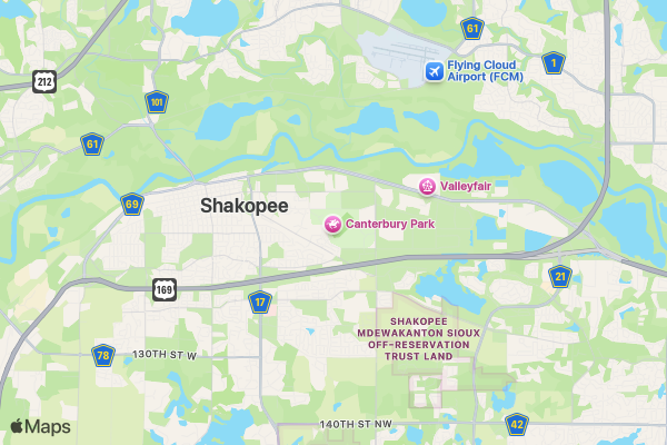 Canterbury Park Rodeo Advertising location map image
