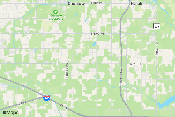 Choctaw RUC Pageant Clinic location map image