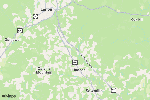 Great American Rodeo-Lenoir, NC location map image