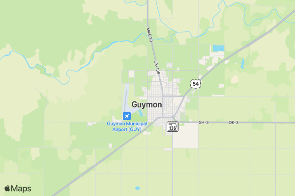 Guymon Pioneer Days Rodeo location map image