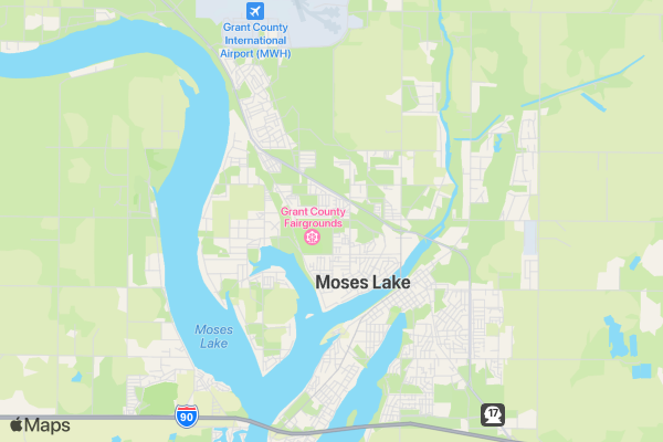 Moses Lake Roundup location map image