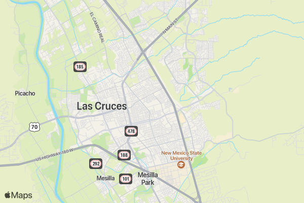 New Mexico State University Spring Rodeo location map image