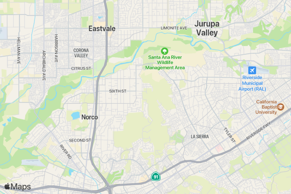 Norco Mounted Posse PRCA Rodeo location map image