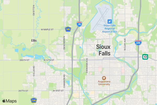 Rodeo Sioux Falls location map image