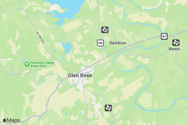 Somervell County Rodeo location map image