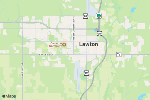Spurs and Cleats Tour Lawton location map image