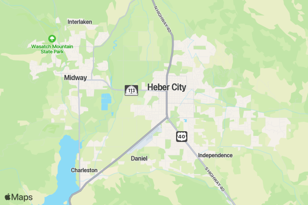 Wasatch Parks & Rec USSSA Softball Campsites location map image