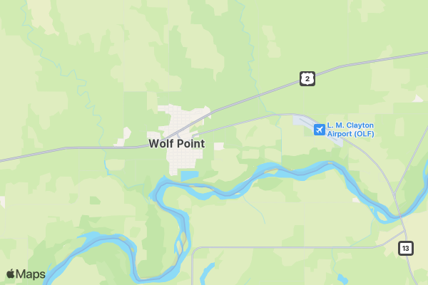 Wolf Point Wild Horse Stampede location map image