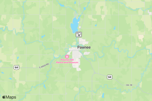 34th Pawnee Bill Memorial Rodeo location map image